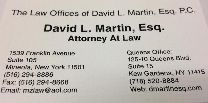  Profile Photos of Law Office of David L. Martin ESQ, P.C. 1539 Franklin Avenue, Suite 105 - Photo 1 of 1