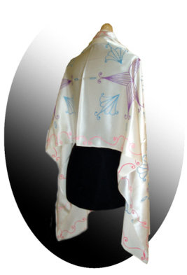 Hand painted silk shawl stole Profile Photos of Anne Fontenoy 36a Clifton Road - Photo 6 of 8