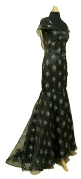 black sparkle organza evening dress Anne Fontenoy 36a Clifton Road 