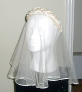 silk veil with hand made silk Alice band Anne Fontenoy 36a Clifton Road 