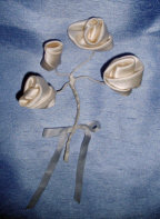 hand made silk rosette corsage, Anne Fontenoy, Tunbridge Wells