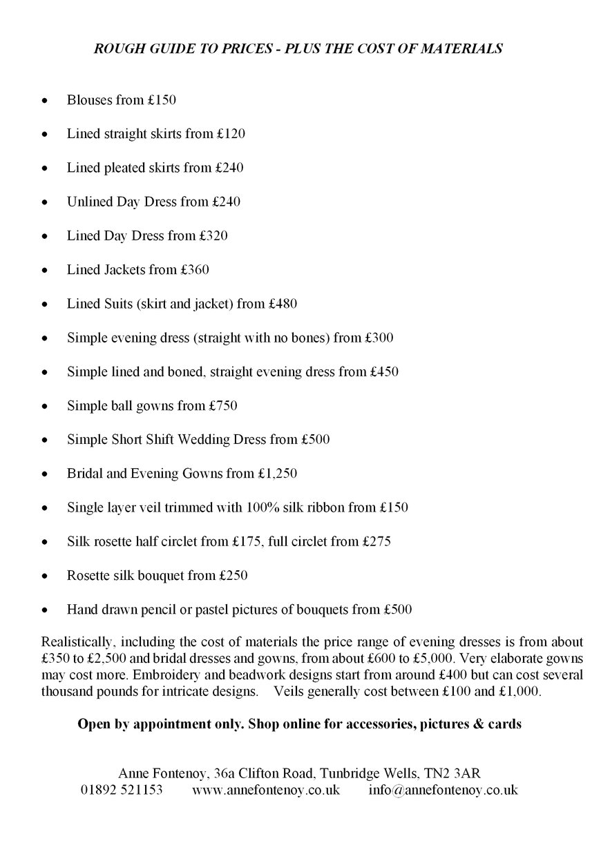  Pricelists of Anne Fontenoy 36a Clifton Road - Photo 1 of 1