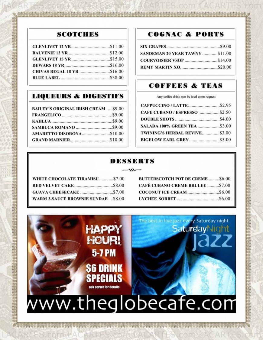  Pricelists of The Globe Cafe and Bar - FL 377 Alhambra Circle Downtown - Photo 13 of 13