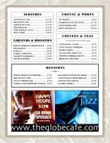 Menus & Prices, The Globe Cafe and Bar - FL, Coral Gables