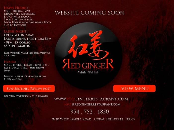  Profile Photos of Red Ginger Asian Bistro - FL 9710 W Sample Rd - Photo 8 of 15