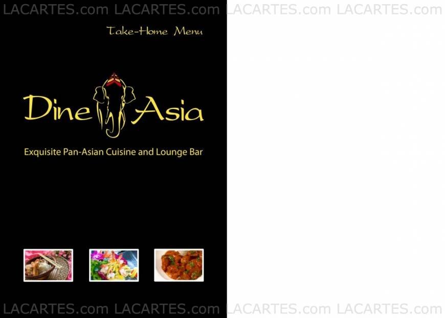  Pricelists of DineAsia Restaurant & Lounge Bar High Street     - Photo 1 of 9