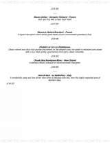 Menus & Prices, Septembers Champagne Bar and Restaurant, Blackpool