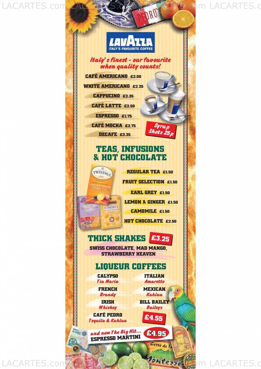  Pricelists of Pedro's Mexican Cantina Chapelfield Gardens    - Photo 3 of 9