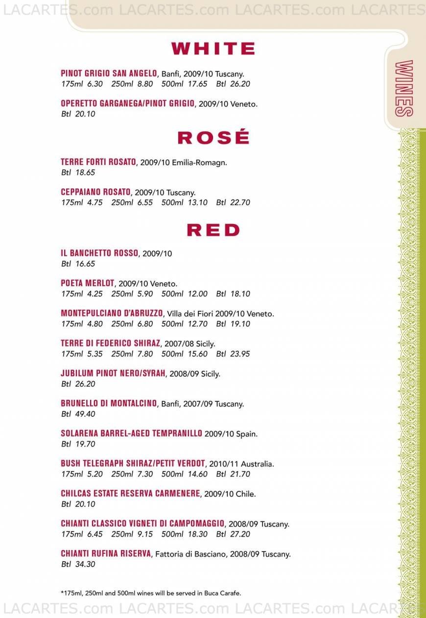  Pricelists of Buca di Beppo Pool Lane, Bromborough - Photo 4 of 19