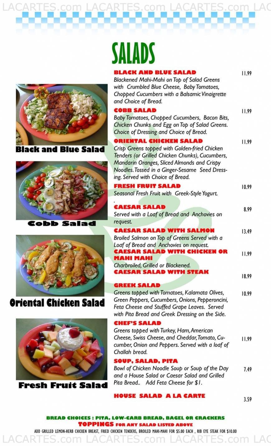  Pricelists of Flashback Diner & Coffeehouse - Davie, FL 4125 SW 64th Ave - Photo 12 of 12
