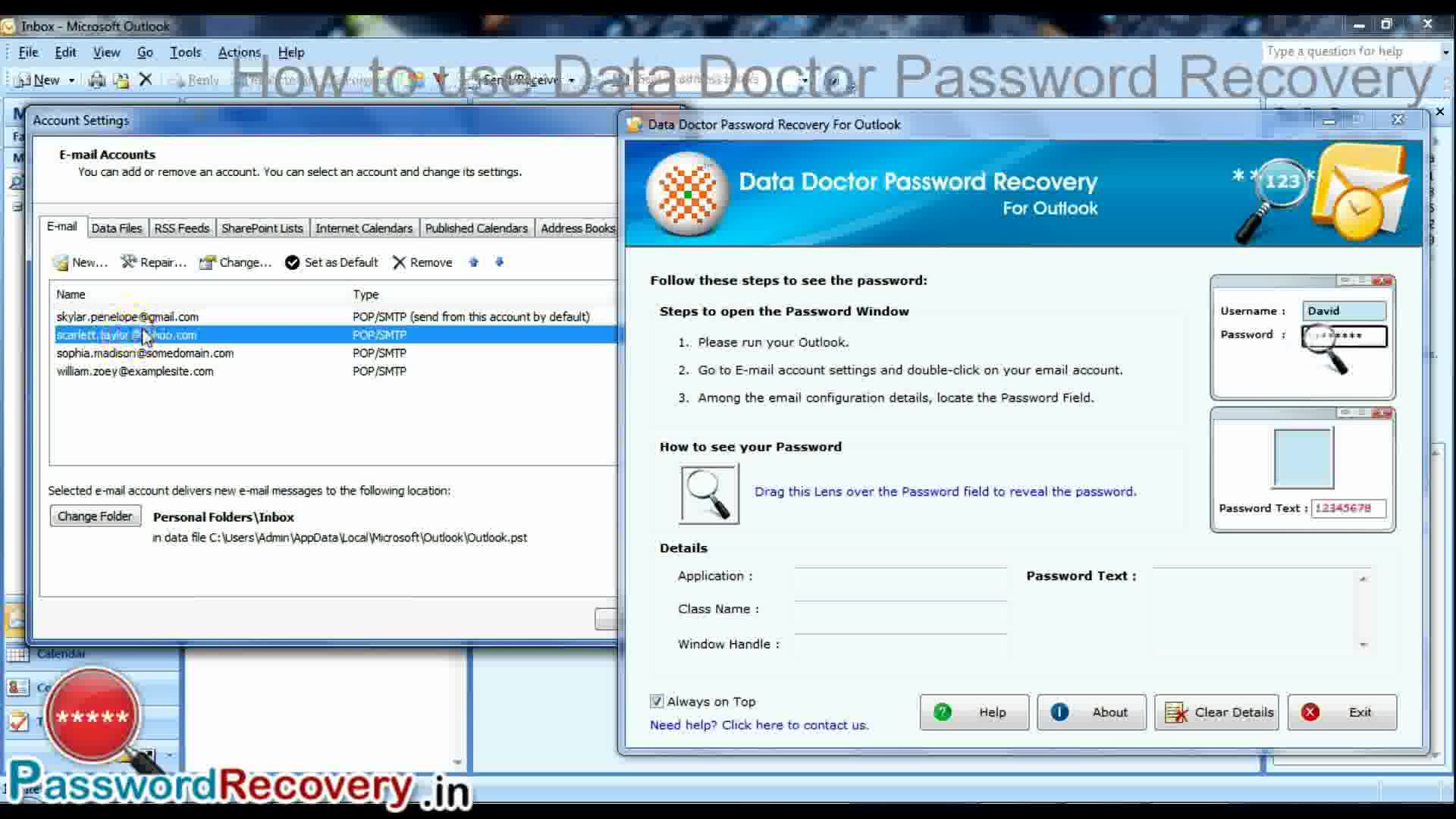 recover lost password from Outlook.avi