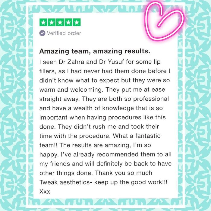  Testimonials of TWEAK Facial Aesthetics 10 Harley Street - Photo 4 of 4