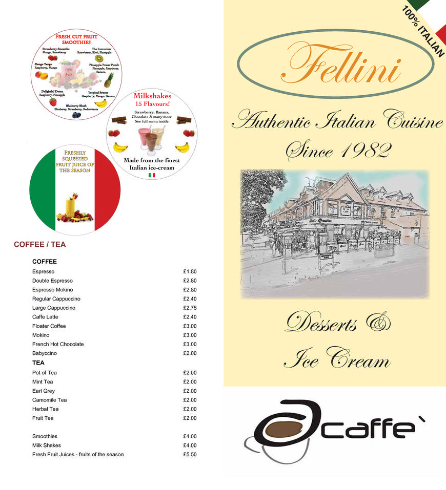  Pricelists of Fellini Restaurant 294 Uxbridge Road - Photo 13 of 23