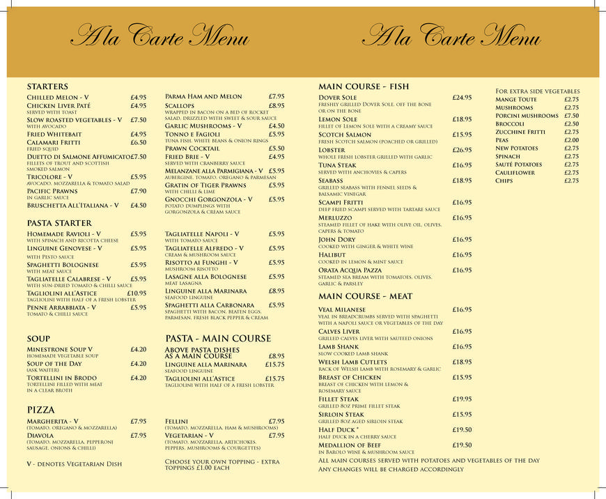  Pricelists of Fellini Restaurant 294 Uxbridge Road - Photo 20 of 23