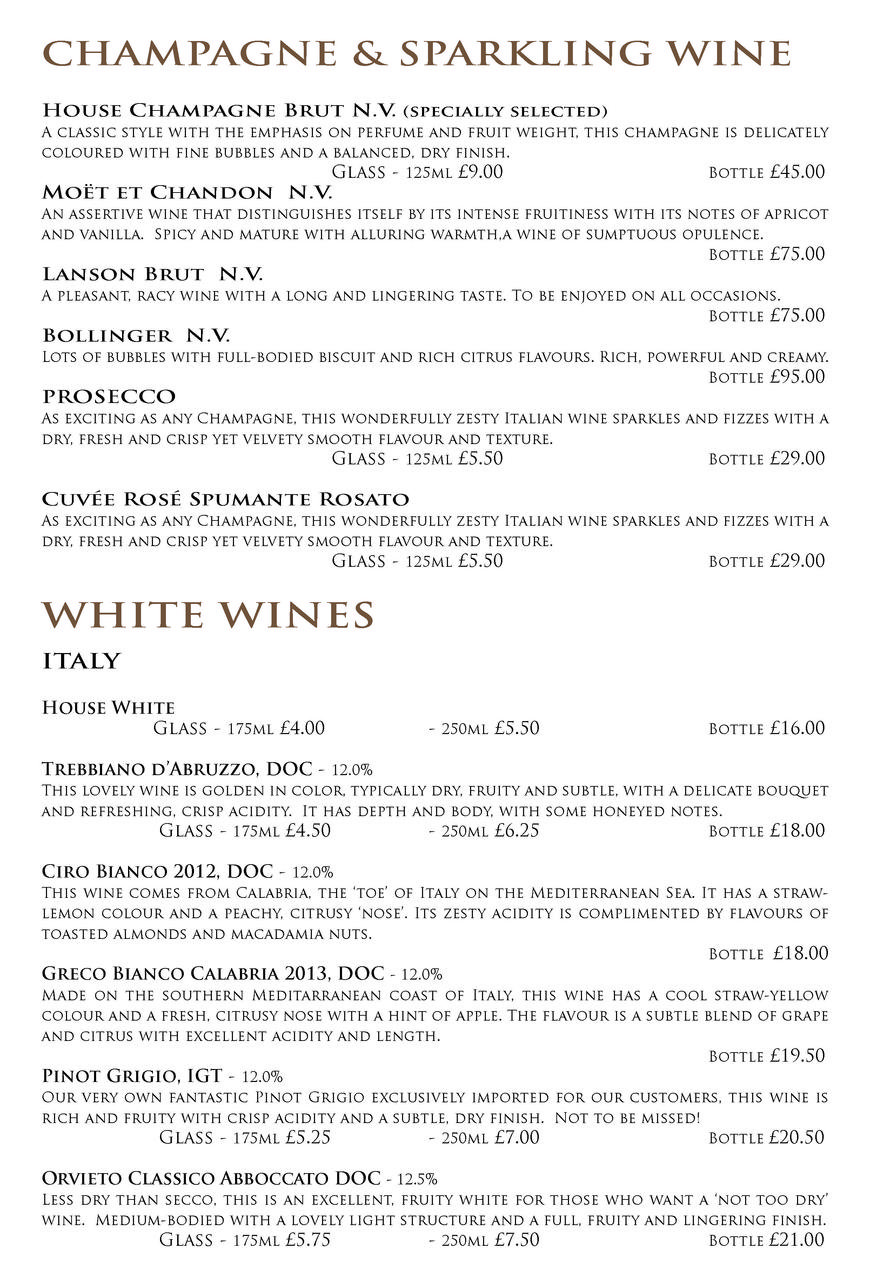  Pricelists of Fellini Restaurant 294 Uxbridge Road - Photo 12 of 23