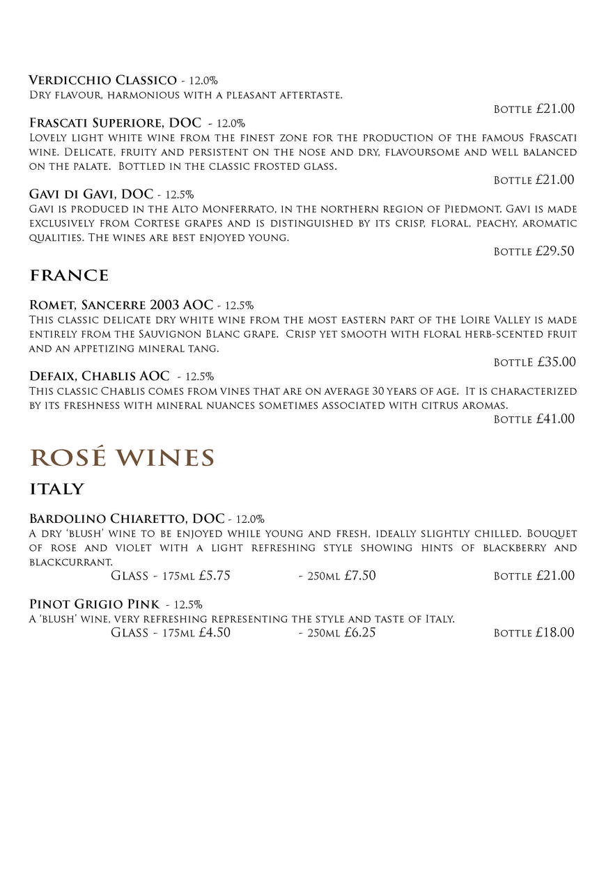  Pricelists of Fellini Restaurant 294 Uxbridge Road - Photo 11 of 23