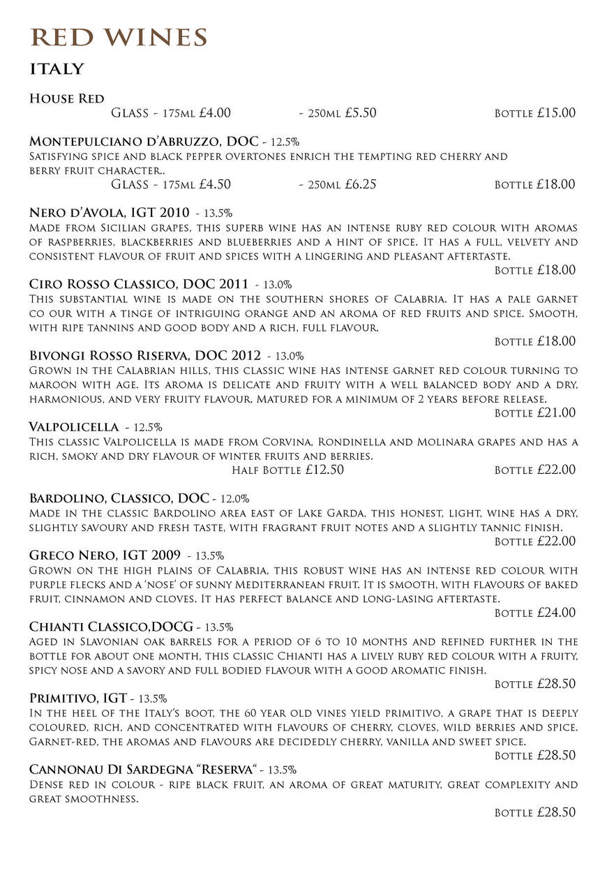  Pricelists of Fellini Restaurant 294 Uxbridge Road - Photo 10 of 23