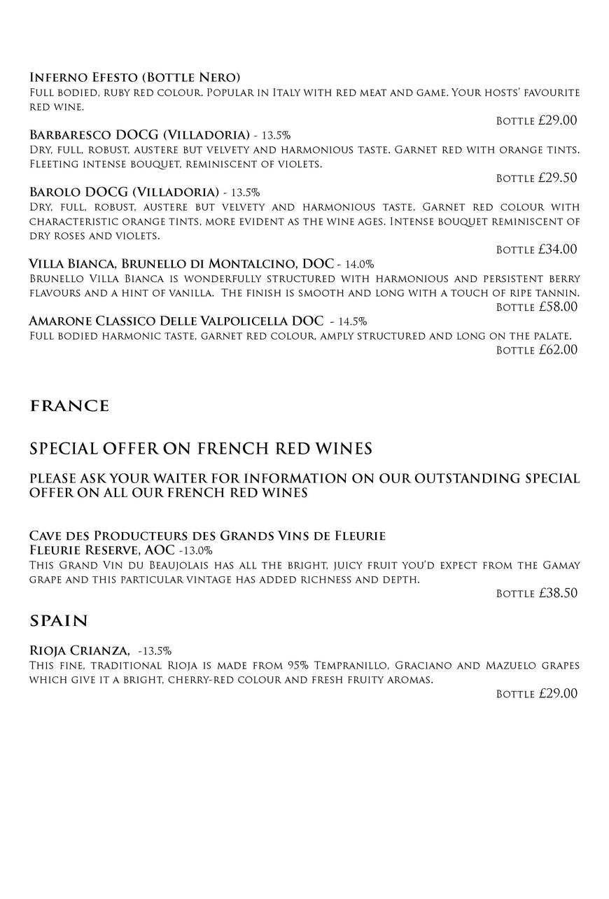  Pricelists of Fellini Restaurant 294 Uxbridge Road - Photo 9 of 23