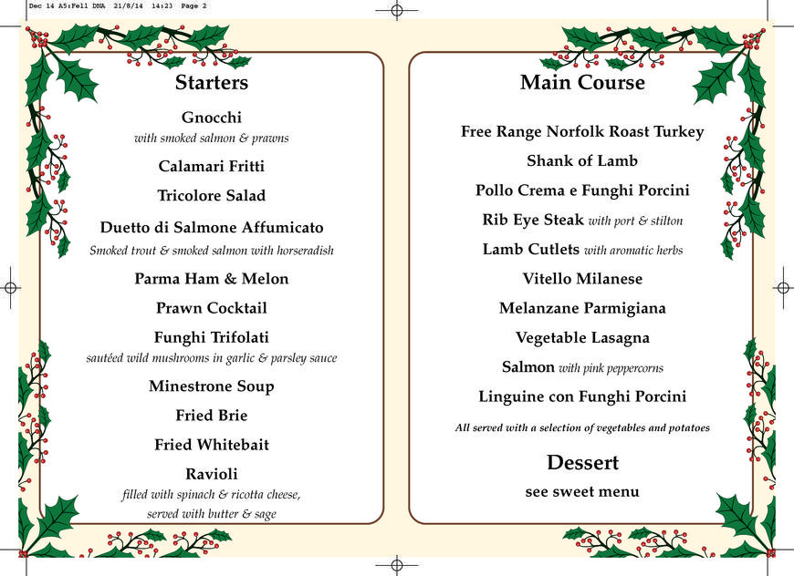  Pricelists of Fellini Restaurant 294 Uxbridge Road - Photo 6 of 23