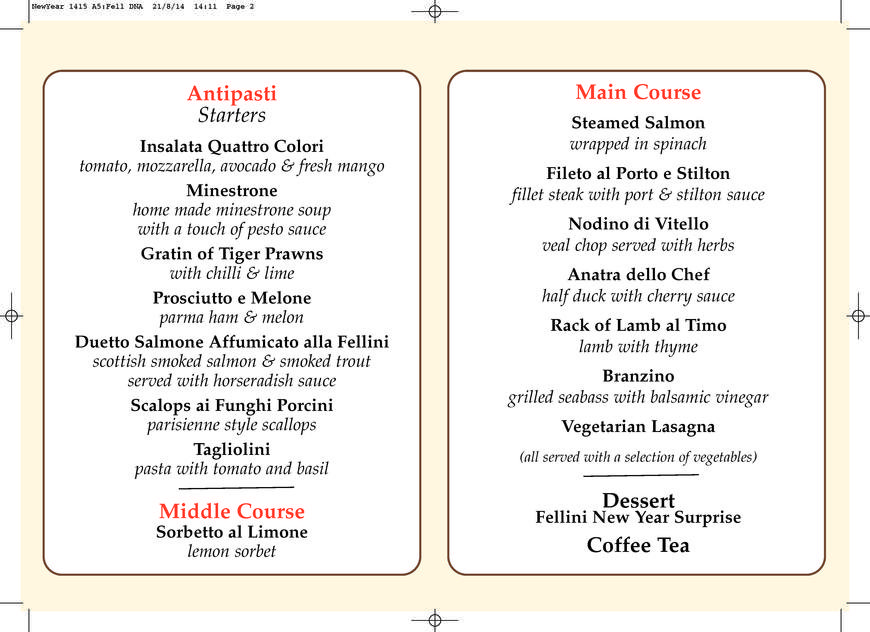  Pricelists of Fellini Restaurant 294 Uxbridge Road - Photo 2 of 23