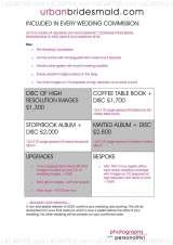 Menus & Prices, Urban Bridesmaid Photography, London