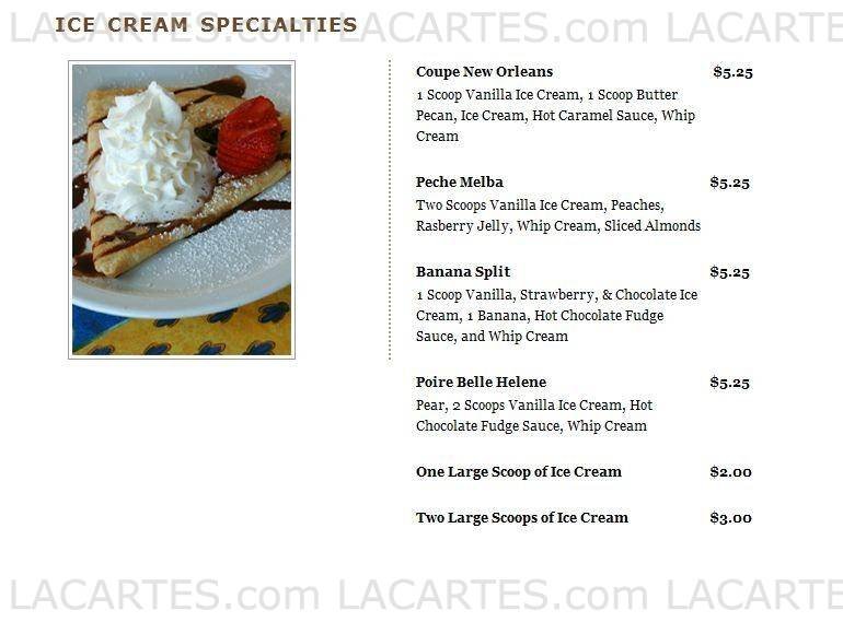  Pricelists of Le Cafe Crepe of Austin 200 San Jacinto Boulevard - Photo 4 of 8