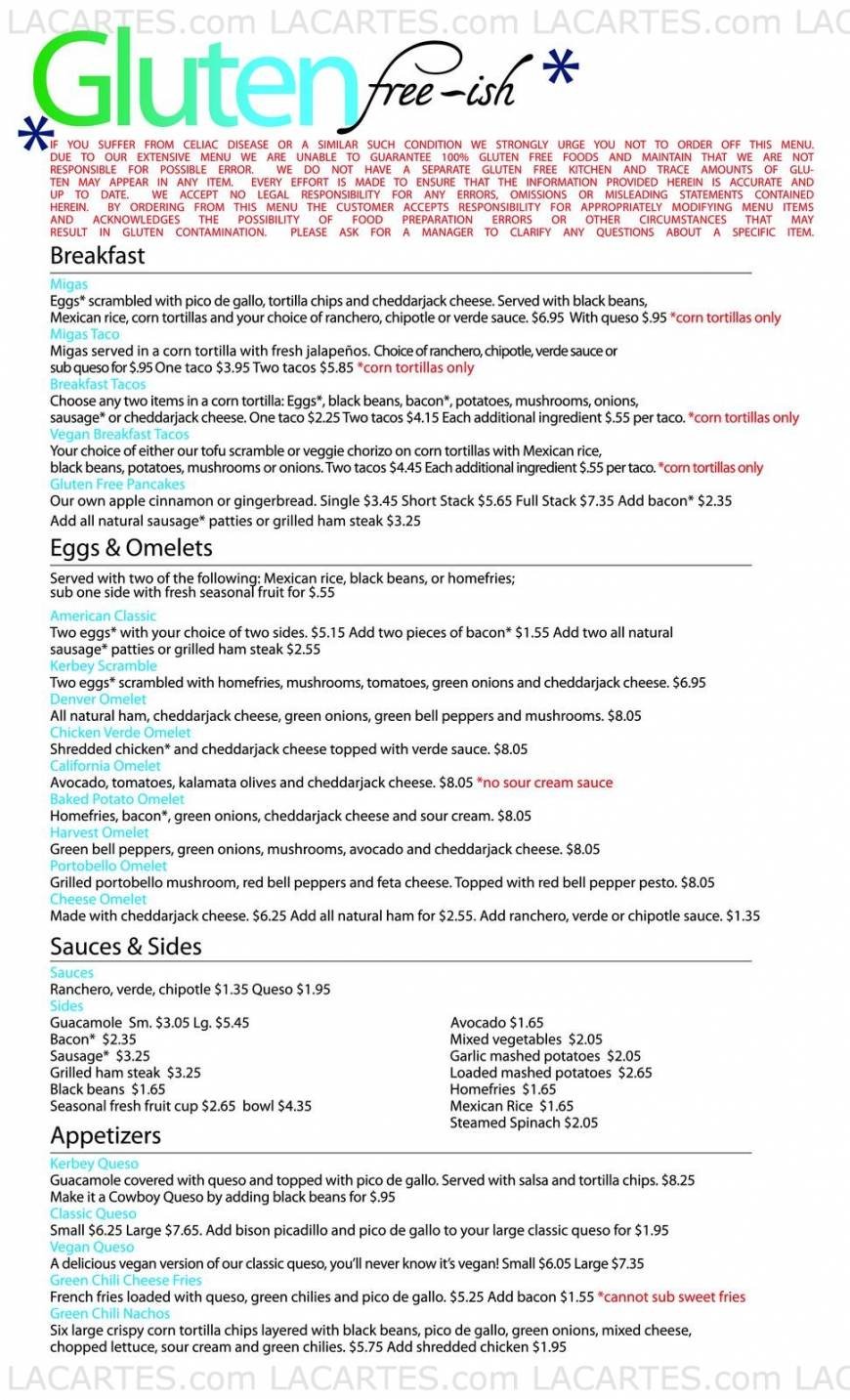  Pricelists of Kerbey Lane Cafe Northwest 13435 Hwy 183 N Ste. 415 - Photo 3 of 8