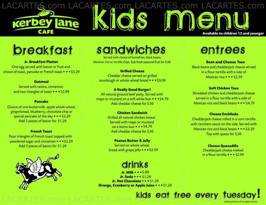  Pricelists of Kerbey Lane Cafe Northwest 13435 Hwy 183 N Ste. 415 - Photo 5 of 8