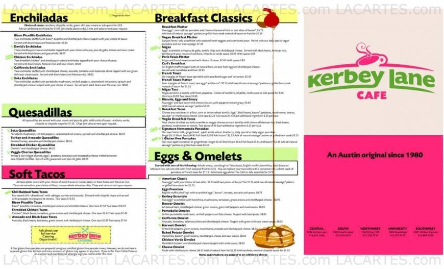  Pricelists of Kerbey Lane Cafe Northwest 13435 Hwy 183 N Ste. 415 - Photo 7 of 8