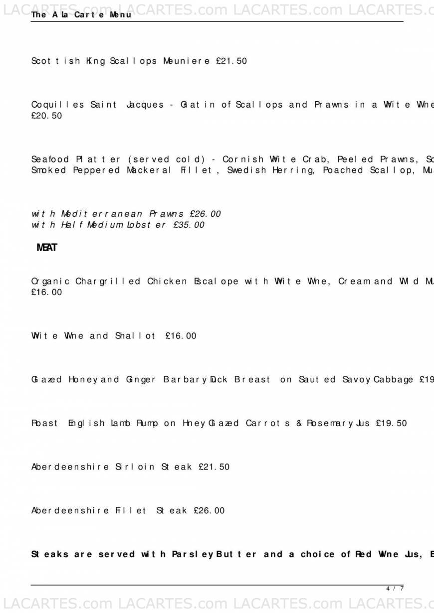  Pricelists of Smith's Brasserie Ongar Fyfield Road      - Photo 4 of 16