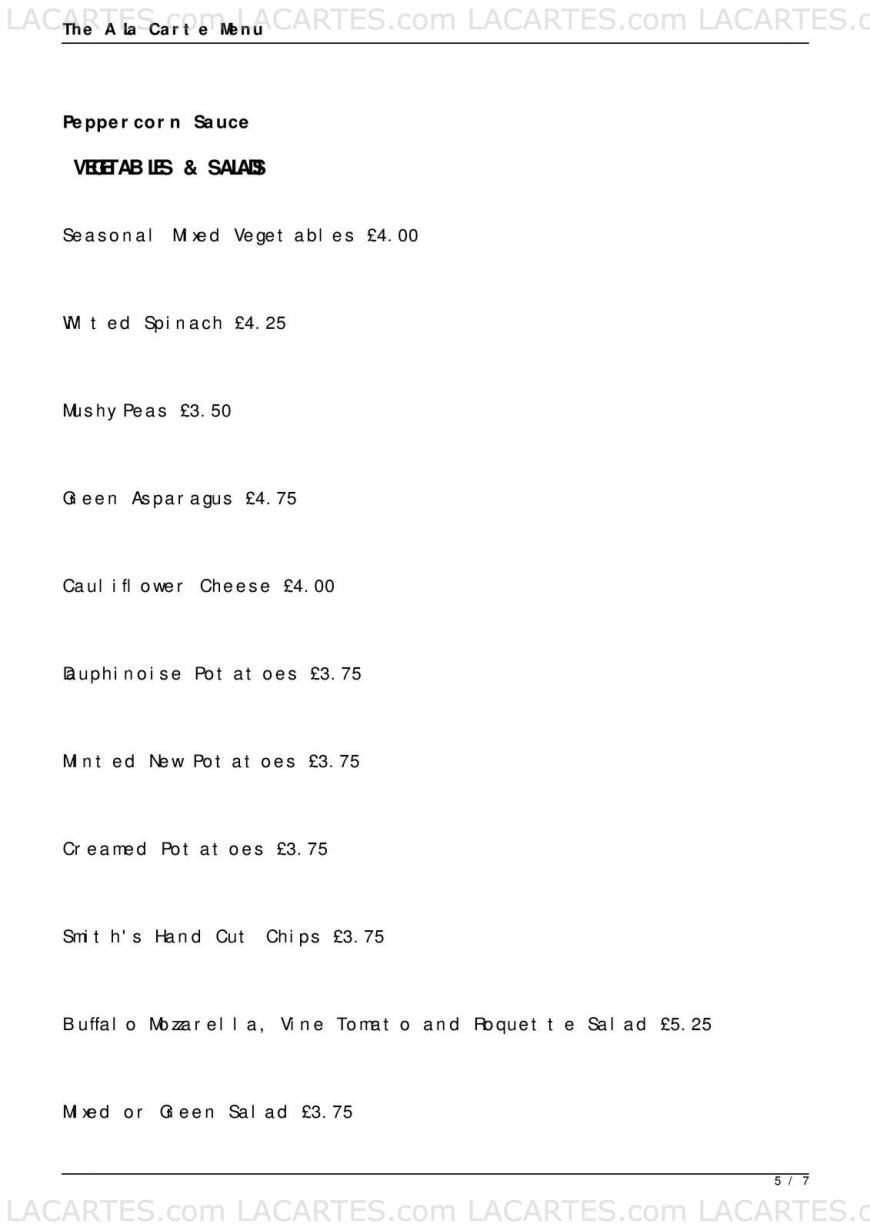  Pricelists of Smith's Brasserie Ongar Fyfield Road      - Photo 5 of 16
