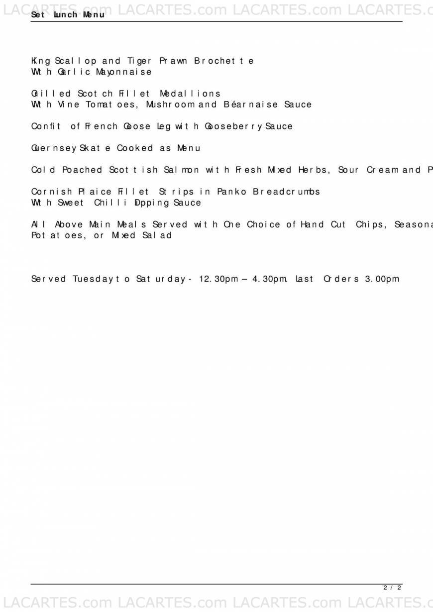  Pricelists of Smith's Brasserie Ongar Fyfield Road      - Photo 9 of 16