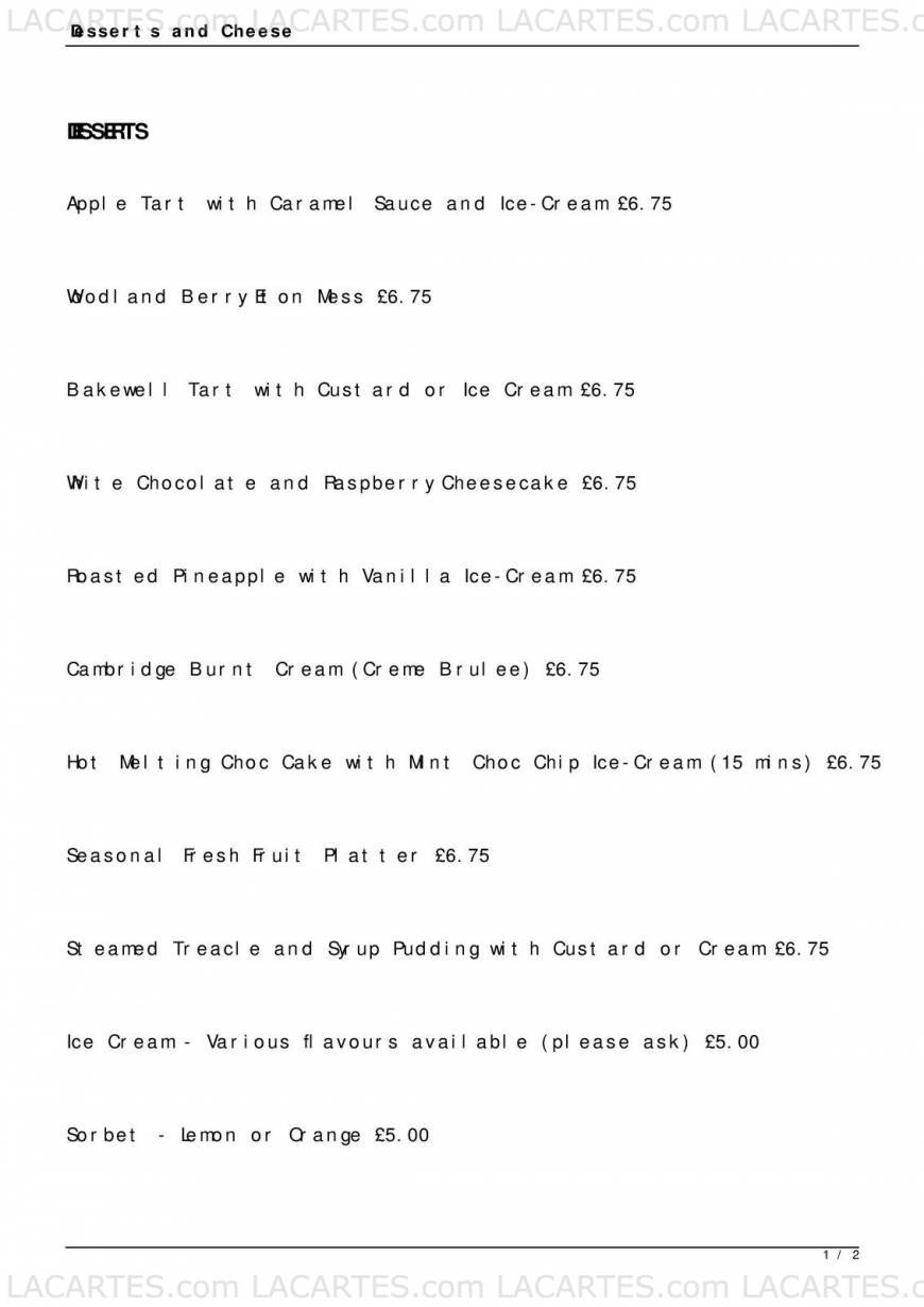  Pricelists of Smith's Brasserie Ongar Fyfield Road      - Photo 10 of 16