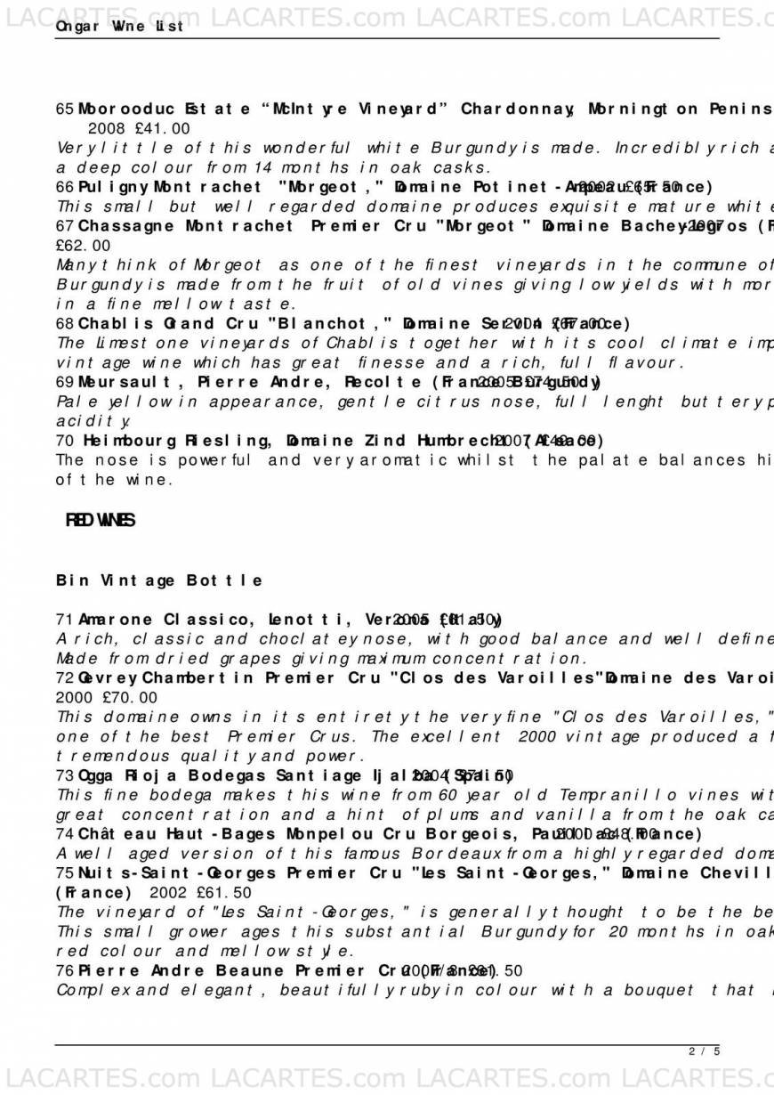  Pricelists of Smith's Brasserie Ongar Fyfield Road      - Photo 13 of 16