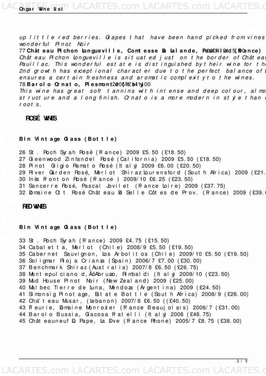  Pricelists of Smith's Brasserie Ongar Fyfield Road      - Photo 14 of 16