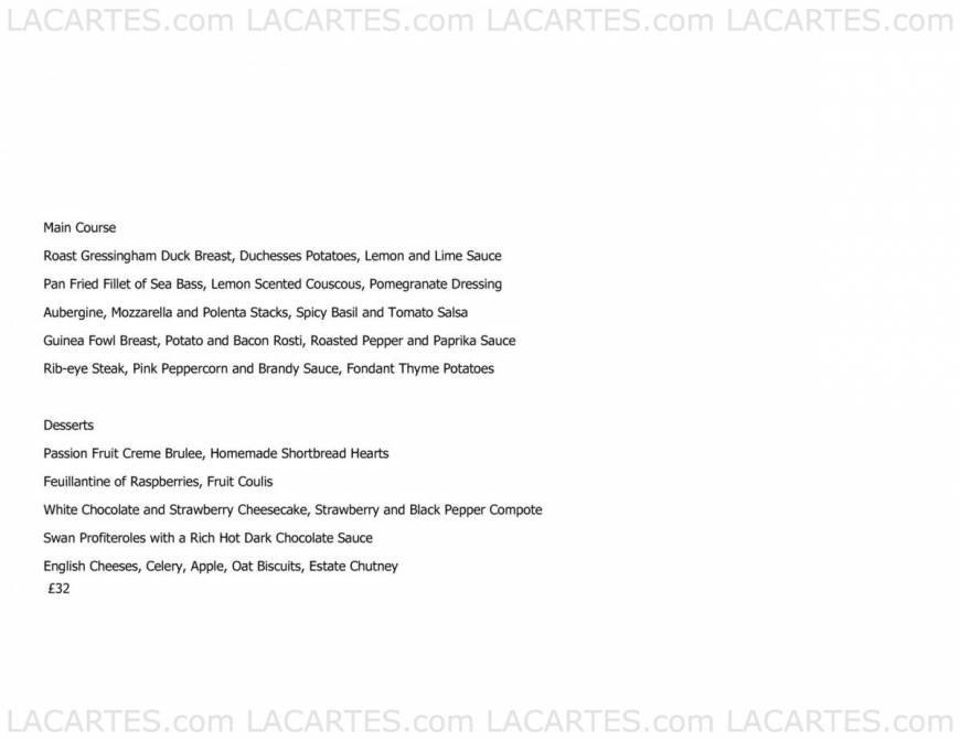  Pricelists of The Carriage House Restaurant Middle Claydon - Photo 6 of 14