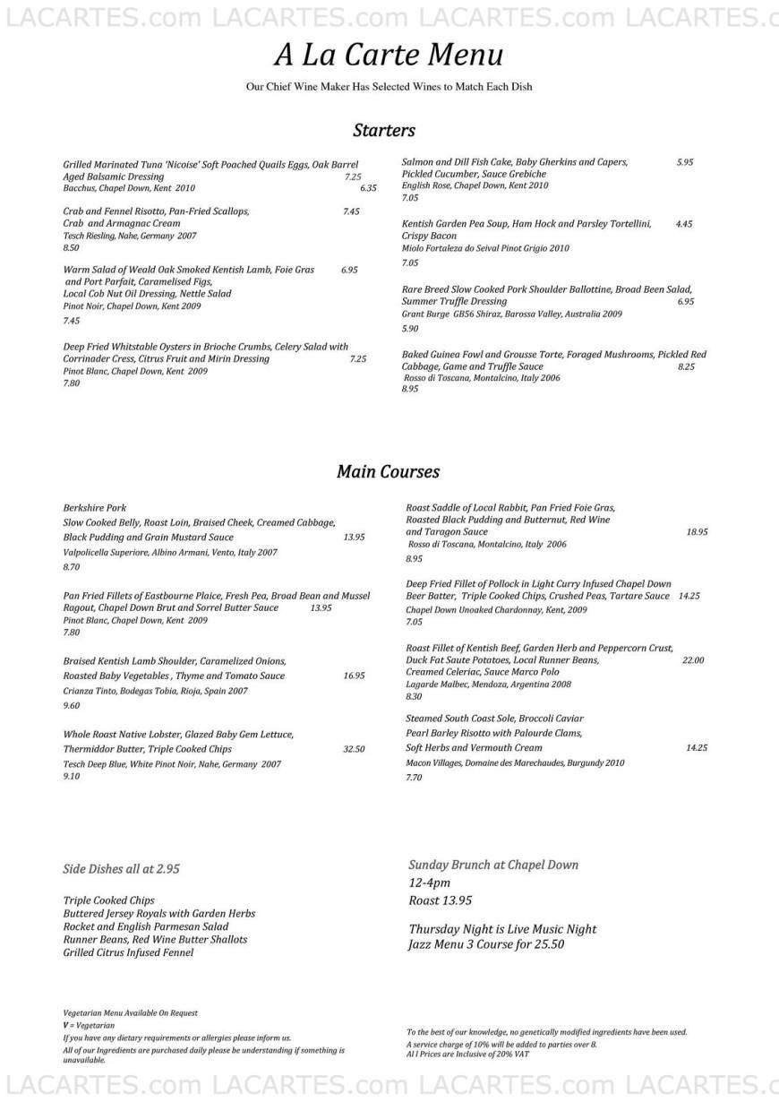  Pricelists of Richard Phillips at Chapel Down Tenterden Vineyard, Small Hythe - Photo 1 of 26