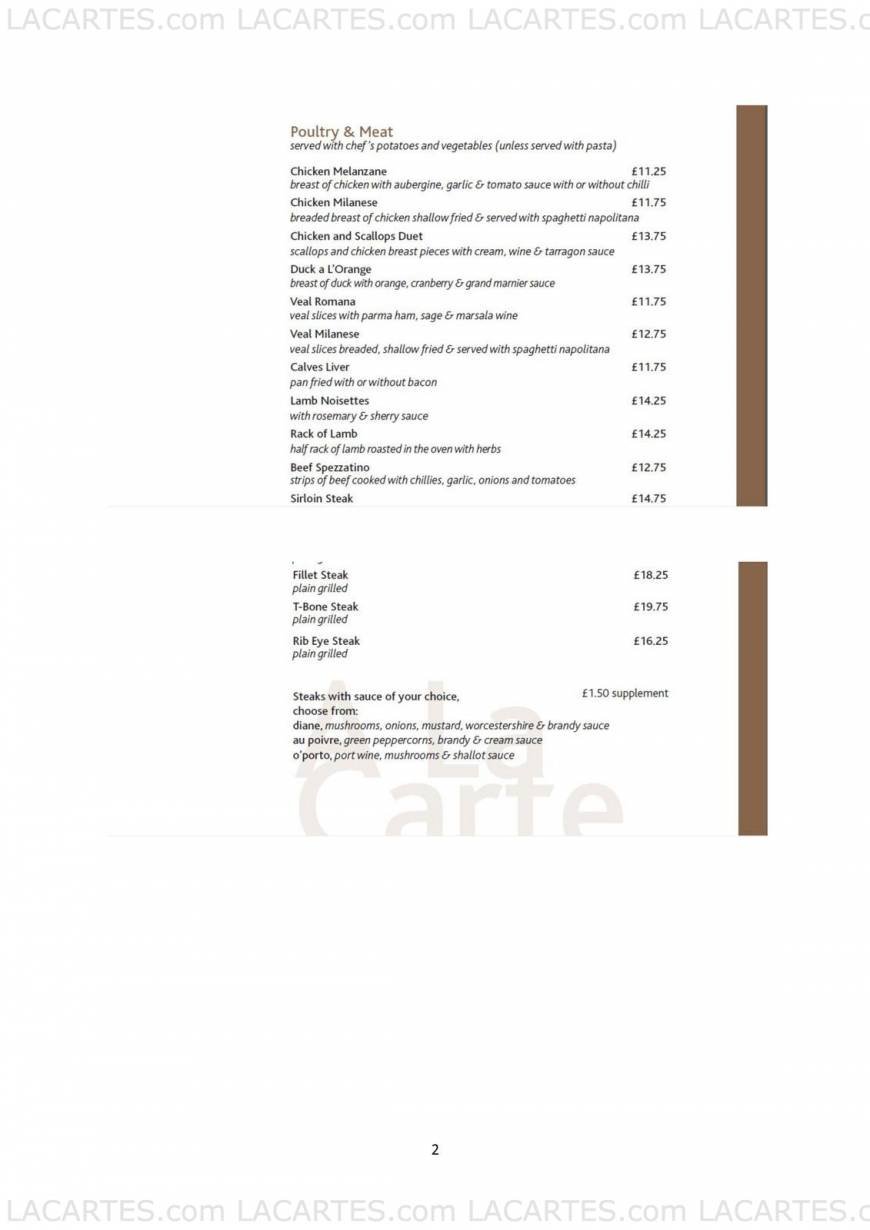  Pricelists of Le Dolomiti Restaurant 747-753 Sidcup Road, (Fiveways on the A20), New Eltham - Photo 2 of 13