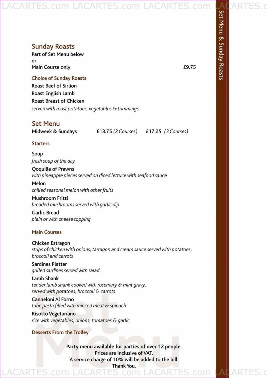  Pricelists of Le Dolomiti Restaurant 747-753 Sidcup Road, (Fiveways on the A20), New Eltham - Photo 5 of 13
