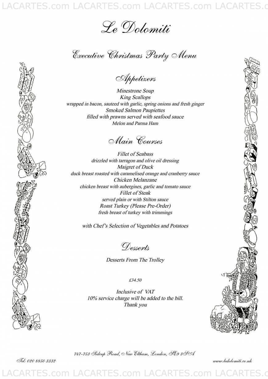  Pricelists of Le Dolomiti Restaurant 747-753 Sidcup Road, (Fiveways on the A20), New Eltham - Photo 13 of 13