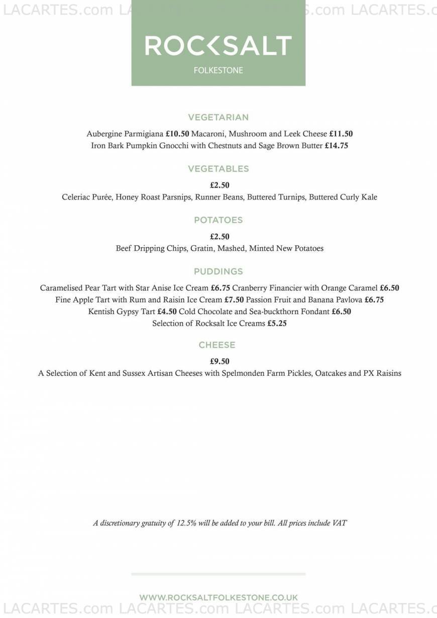  Pricelists of Rocksalt Restaurant 4-5 Fishmarket - Photo 17 of 18