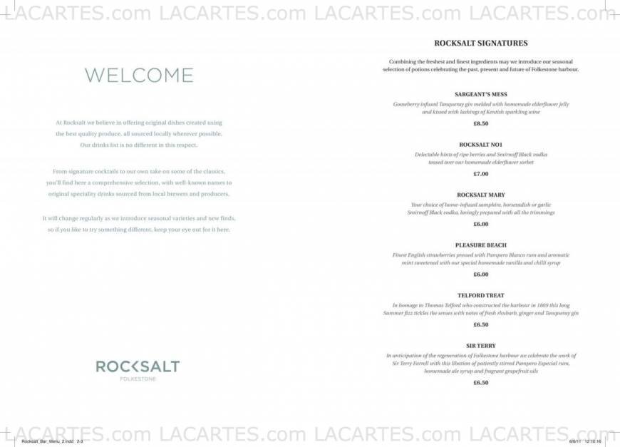  Pricelists of Rocksalt Restaurant 4-5 Fishmarket - Photo 15 of 18