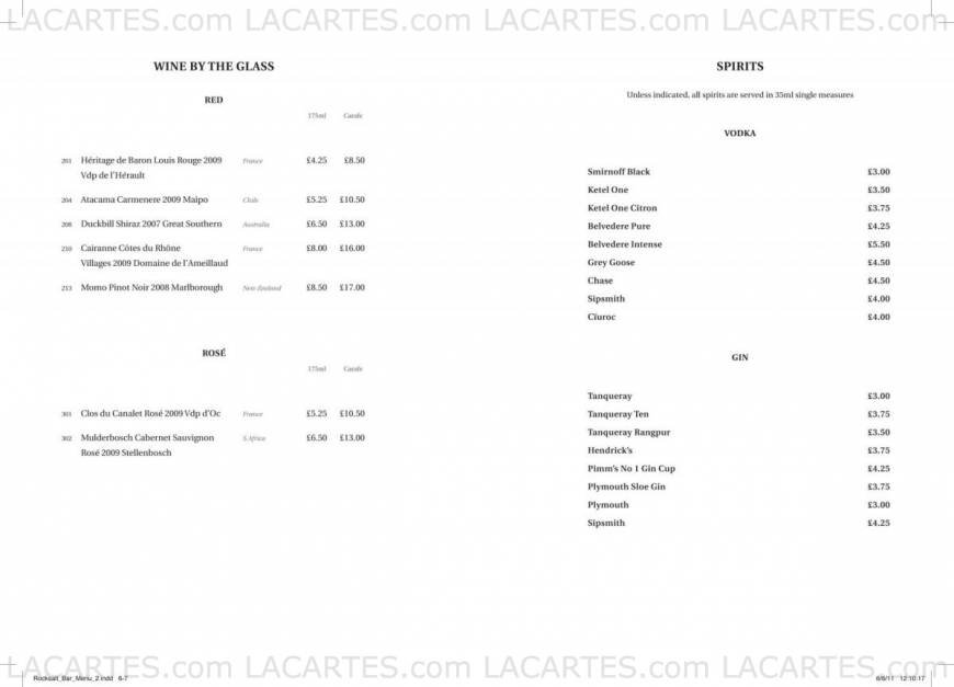  Pricelists of Rocksalt Restaurant 4-5 Fishmarket - Photo 13 of 18