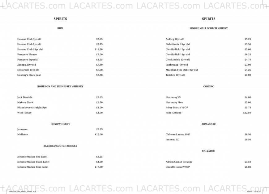  Pricelists of Rocksalt Restaurant 4-5 Fishmarket - Photo 12 of 18