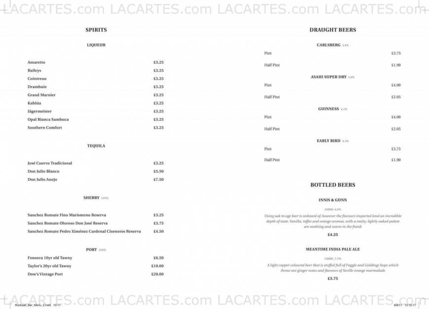  Pricelists of Rocksalt Restaurant 4-5 Fishmarket - Photo 11 of 18