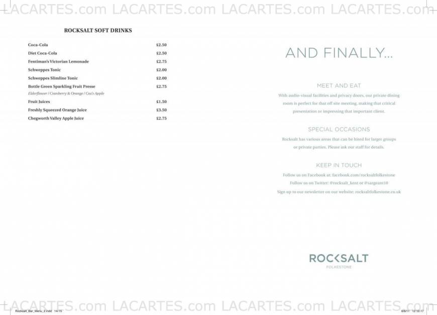  Pricelists of Rocksalt Restaurant 4-5 Fishmarket - Photo 9 of 18