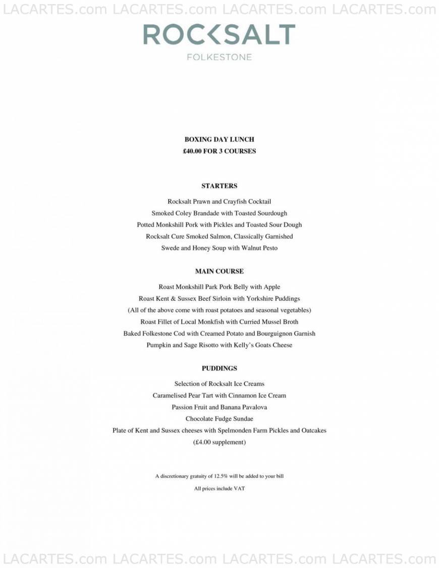  Pricelists of Rocksalt Restaurant 4-5 Fishmarket - Photo 4 of 18