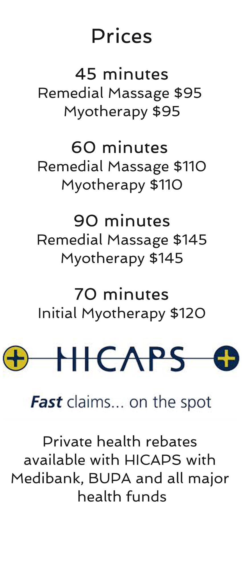  Pricelists of Motion Myotherapy Northcote Remedial Massage Melbourne 486 High Street - Photo 1 of 1