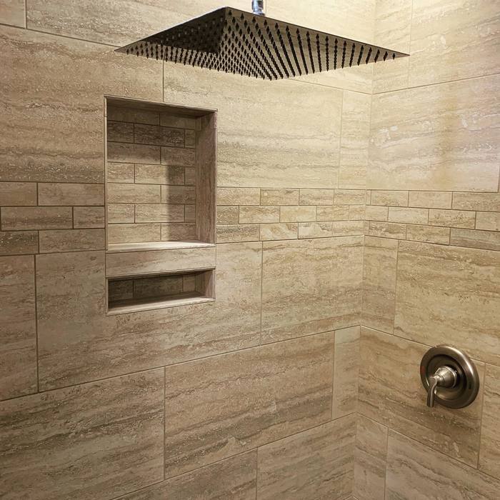Bathroom remodeling Chicago - shower shelf tiles installation Bathroom remodeling Chicago of U.S. Home Construction Inc. 3456 N Harlem Ave - Photo 17 of 21 Bathroom remodeling Chicago - shower shelf tiles installation Bathroom remodeling Chicago of U.S. Home Construction Inc. 3456 N Harlem Ave - Photo 17 of 21