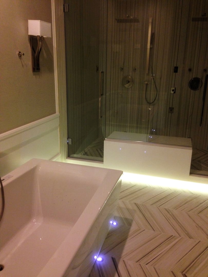 Bathroom remodeling Chicago - custom bath lighting Bathroom remodeling Chicago of U.S. Home Construction Inc. 3456 N Harlem Ave - Photo 4 of 21